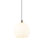Innovations Lighting White Venetian 14" Wide Suspension Pendant Antique Brass