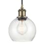 Innovations Lighting Athens 6" Wide Mini Pendant with Shade Antique Brass / Seedy