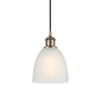 Innovations Lighting Castile 6" Wide Mini Pendant White / Antique Brass