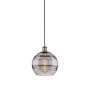 Innovations Lighting Rochester 10" Wide Suspension Pendant Antique Brass / Smoked