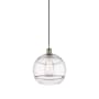 Innovations Lighting Rochester 12" Wide Suspension Pendant Antique Brass / Clear