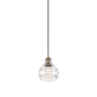 Innovations Lighting Rochester 6" Wide Suspension Mini Pendant Antique Brass / Clear