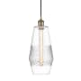 Innovations Lighting Windham 7" Wide Mini Pendant with Shade Antique Brass / Clear