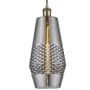 Innovations Lighting Windham 7" Wide Mini Pendant with Shade Antique Brass / Smoked