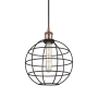 Innovations Lighting Lake Placid 10" Wide Cage Pendant with Shade Antique Copper / Matte Black
