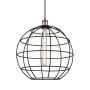 Innovations Lighting Lake Placid 16" Wide Globe Cage Pendant with Shade Antique Copper / Matte Black