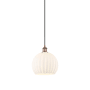 Innovations Lighting White Venetian 10" Wide Suspension Pendant Antique Copper