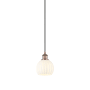 Innovations Lighting White Venetian 6" Wide Suspension Mini Pendant Antique Copper