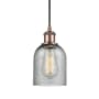Innovations Lighting Caledonia 5" Wide Mini Pendant Charcoal / Antique Copper
