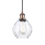Innovations Lighting Waverly 6" Wide Mini Pendant Clear / Antique Copper