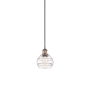 Innovations Lighting Rochester 6" Wide Suspension Mini Pendant Antique Copper / Clear