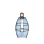 Innovations Lighting Vaz 6" Wide Mini Pendant with Shade Antique Copper / Princess Blue