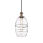 Innovations Lighting Vaz 6" Wide Mini Pendant with Shade Antique Copper / Clear