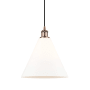 Innovations Lighting Berkshire 12" Wide Pendant Matte White / Antique Copper