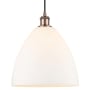 Innovations Lighting Bristol Glass 12" Wide pendant with Shade Antique Copper / Matte White