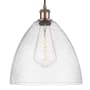 Innovations Lighting Bristol Glass 12" Wide pendant with Shade Antique Copper / Seedy