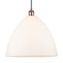 Innovations Lighting Bristol Glass 16" Wide pendant with Shade Antique Copper / Matte White