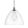 Innovations Lighting Bristol Glass 16" Wide pendant with Shade Antique Copper / Clear