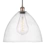 Innovations Lighting Bristol Glass 16" Wide pendant with Shade Antique Copper / Seedy
