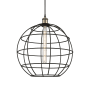 Innovations Lighting Lake Placid 16" Wide Globe Cage Pendant with Shade Black Antique Brass / Matte Black