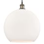 Innovations Lighting Athens 14" Wide pendant with Shade Black Antique Brass / Matte White