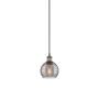 Innovations Lighting Athens Deco Swirl 6" Wide Suspension Mini Pendant Black Antique Brass