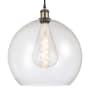 Innovations Lighting Athens 14" Wide pendant with Shade Black Antique Brass / Seedy