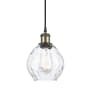 Innovations Lighting Waverly 6" Wide Mini Pendant Clear / Black Antique Brass