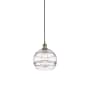 Innovations Lighting Rochester 10" Wide Suspension Pendant Black Antique Brass / Clear