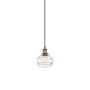 Innovations Lighting Rochester 6" Wide Suspension Mini Pendant Black Antique Brass / Clear