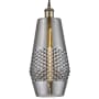 Innovations Lighting Windham 7" Wide Mini Pendant with Shade Black Antique Brass / Smoked