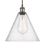 Innovations Lighting Berkshire 12" Wide Pendant Black Antique Brass / Seedy