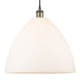 Innovations Lighting Bristol Glass 16" Wide pendant with Shade Black Antique Brass / Matte White