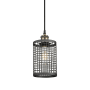Innovations Lighting Nestbrook 5" Wide Cage Mini Pendant with Shade Black Antique Brass / Matte Black