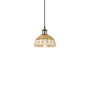 Innovations Lighting Bristol Natural II 8" Wide Mini Pendant Black Antique Brass / Natural