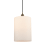 Innovations Lighting Cobbleskill 9" Wide Mini Pendant Matte White / Brushed Brass
