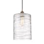 Innovations Lighting Cobbleskill 9" Wide Mini Pendant Deco Swirl / Brushed Brass