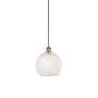 Innovations Lighting White Mouchette 10" Wide Suspension Pendant Brushed Brass