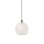 Innovations Lighting White Mouchette 12" Wide Suspension Pendant Brushed Brass