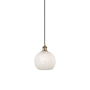 Innovations Lighting White Mouchette 8" Wide Suspension Mini Pendant Brushed Brass