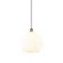 Innovations Lighting White Venetian 14" Wide Suspension Pendant Brushed Brass