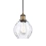 Innovations Lighting Waverly 6" Wide Mini Pendant Clear / Brushed Brass