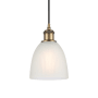 Innovations Lighting Castile 6" Wide Mini Pendant White / Brushed Brass