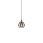 Innovations Lighting Rochester 6" Wide Suspension Mini Pendant Brushed Brass / Smoked