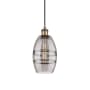 Innovations Lighting Vaz 6" Wide Mini Pendant with Shade Brushed Brass / Light Smoke