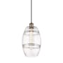 Innovations Lighting Vaz 8" Wide Mini Pendant with Shade Brushed Brass / Clear