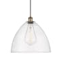 Innovations Lighting Bristol Glass 16" Wide pendant with Shade Brushed Brass / Seedy