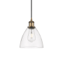 Innovations Lighting Bristol 8" Wide Mini Pendant Brushed Brass / Clear