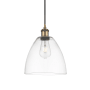 Innovations Lighting Bristol 9" Wide Mini Pendant Brushed Brass / Clear