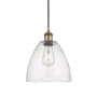 Innovations Lighting Bristol 9" Wide Mini Pendant Brushed Brass / Seedy
